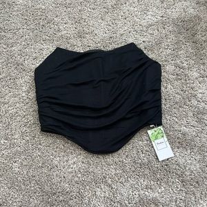 brand new medium black strapless corset top with zipper